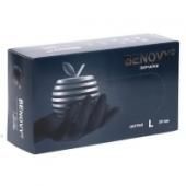 Нитриловые перчатки BENOVY, чёрные, L, 50 пар